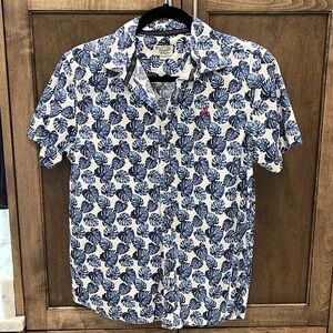 Boy’s Penguin Short Sleeve Button Down
